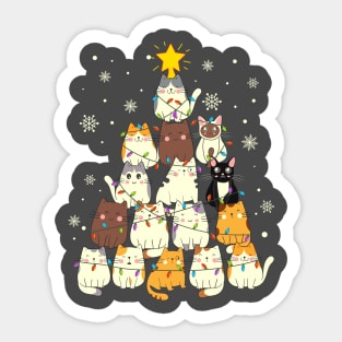 Cat christmas tree Sticker